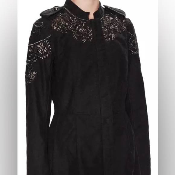 Free People Sargent Zip-up Long Sleeve Embroidered Coat - Picture 5 of 17